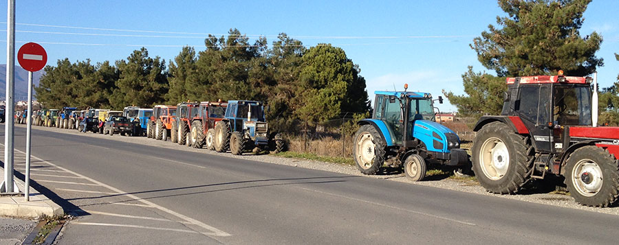 Αγροτες τρακτέρ στους δρόμους, Γιαννιτσά