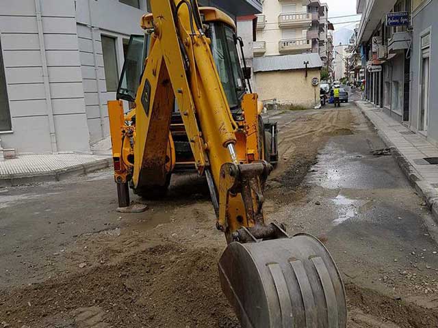 Εργασίες αποχετευτικού δικτύου Αριδαίας